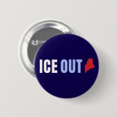ICE OUT Maine Anti Trump Ronde Button 5,7 Cm (Voorkant /achterkant)