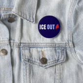 ICE OUT Maine Anti Trump Ronde Button 5,7 Cm (In situ)