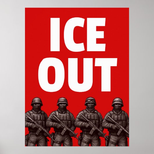 ICE OUT poster sign and download,  (Voorkant)