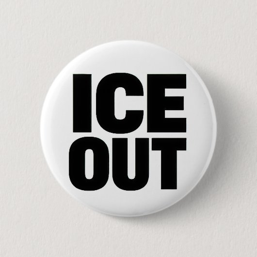 "ICE OUT" protest button (Voorkant)