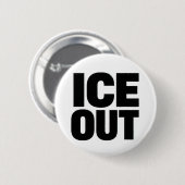 "ICE OUT" protest button (Voorkant /achterkant)