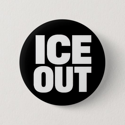 "ICE OUT" protest button (Voorkant)