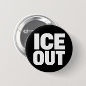 "ICE OUT" protest button (Voorkant /achterkant)