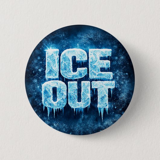 "ICE OUT" protest button (Voorkant)