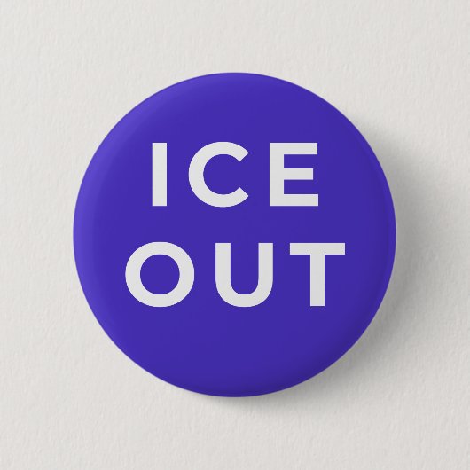 ICE OUT Protest Button | Bold Immigration Justice  (Voorkant)
