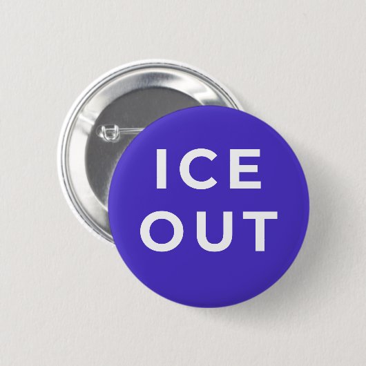 ICE OUT Protest Button | Bold Immigration Justice  (Voorkant /achterkant)