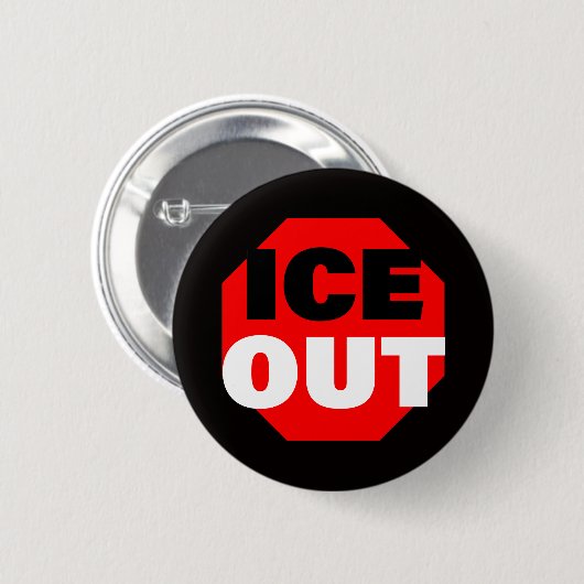 ICE OUT RONDE BUTTON 5,7 CM (Voorkant /achterkant)