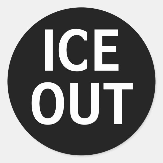Ice Out Ronde Sticker (Voorkant)
