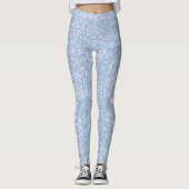 Ice Palace Bleek Blue Glitter CUSTOM Leggings (Voorkant)