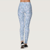 Ice Palace Bleek Blue Glitter CUSTOM-TEKST Leggings (Achterkant)