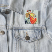 Ice Palace', Champs Elysées, Parijs, 1893 Vierkante Button 5,1 Cm (In situ)