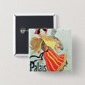 Ice Palace', Champs Elysées, Parijs, 1893 Vierkante Button 5,1 Cm (Voorkant /achterkant)