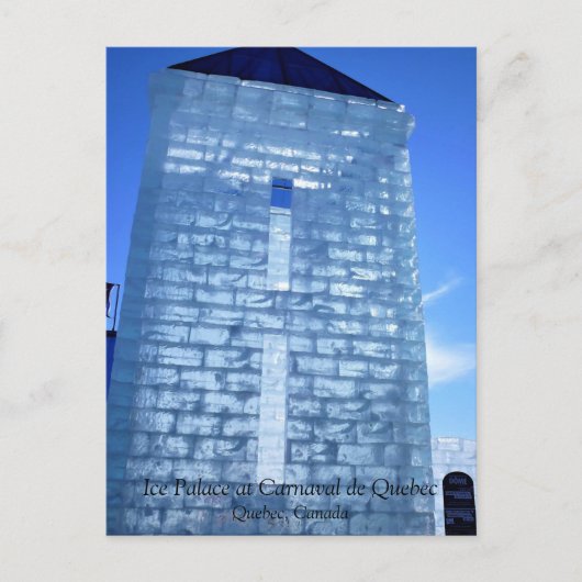 Ice Palace in Carnaval de Quebec, Canada Briefkaart (Voorkant)