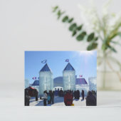 Ice Palace in Carnaval de Quebec, Canada Briefkaart (Staand voorkant)