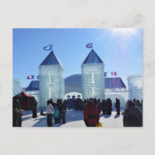 Ice Palace in Carnaval de Quebec, Canada Briefkaart (Voorkant)