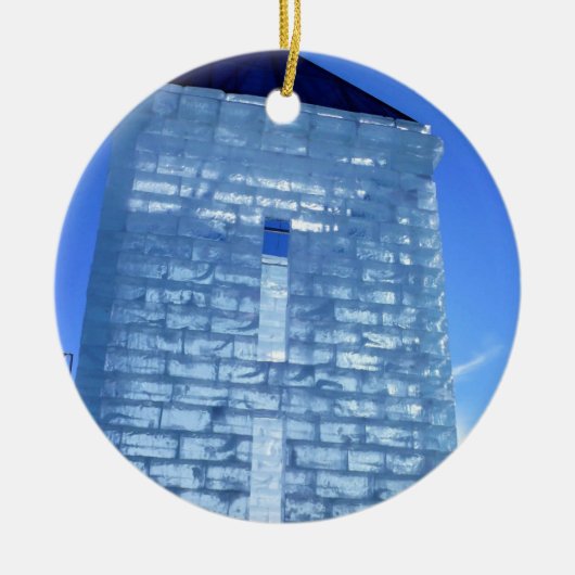 Ice Palace in Carnaval de Quebec, Canada Keramisch Ornament (Voorkant)