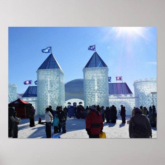 Ice Palace in Carnaval de Quebec, Canada Poster (Voorkant)