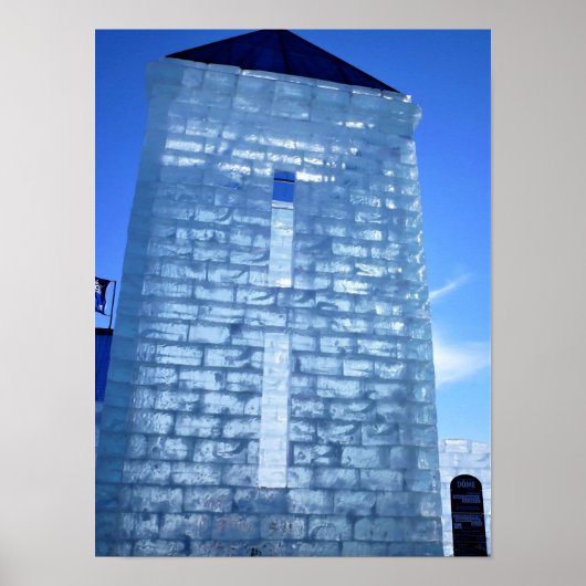 Ice Palace in Carnaval de Quebec, Canada Poster (Voorkant)