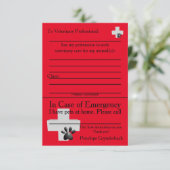 ICE Pets thuis Bedankkaart (Staand voorkant)