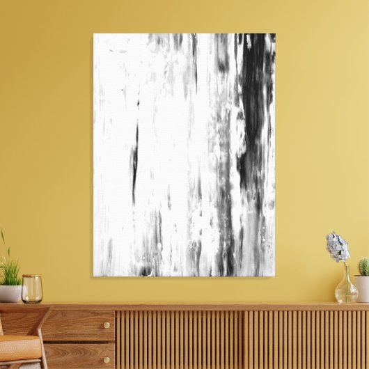 'Ice Pick' Abstracte kunst in zwart-wit Canvas Afdruk (Insitu (Woonkamer))