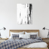 'Ice Pick' Abstracte kunst in zwart-wit Canvas Afdruk (Insitu (Slaapkamer))
