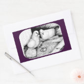 Ice Pigeons Rechthoekige Sticker (Envelop)