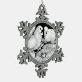 Ice Pigeons Tin Sneeuwvlok Ornament (Links)