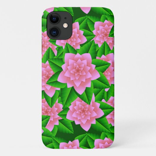 Ice Pink Camellias en Groene Bladeren Case-Mate iPhone Case (Achterkant)