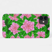 Ice Pink Camellias en Groene Bladeren Case-Mate iPhone Case (Achterkant (horizontaal))