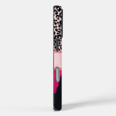 Ice Pink Leopard Print Photo Collage Case-Mate iPhone Case (Achterkant / Rechts)