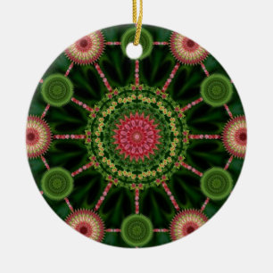 Ice Plant Mandala & Array-kerstversiering Keramisch Ornament