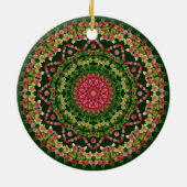 Ice Plant Mandala & Array-kerstversiering Keramisch Ornament (Achterkant)
