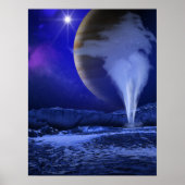 Ice Plume Jupiter Moon Europa Concept Art Poster (Voorkant)