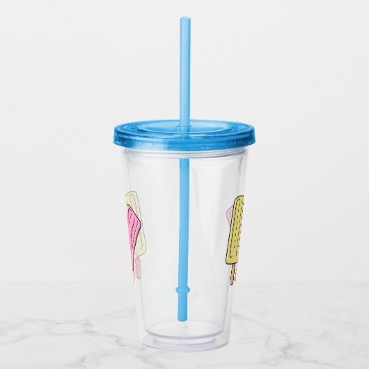 Ice pop cartoon illustratie acryl drinkbeker (Rechts)