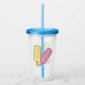 Ice pop cartoon illustratie acryl drinkbeker (Voorkant)