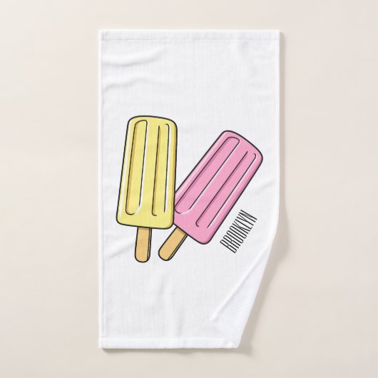 Ice pop cartoon illustratie bad handdoek (Handdoek)