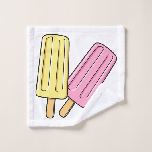 Ice pop cartoon illustratie bad handdoek (Wasdoekje)