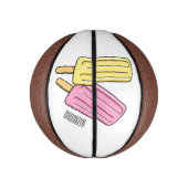 Ice pop cartoon illustratie basketbal (Verticaal)