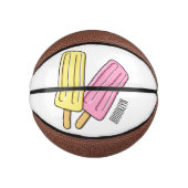Ice pop cartoon illustratie basketbal (Voorkant)
