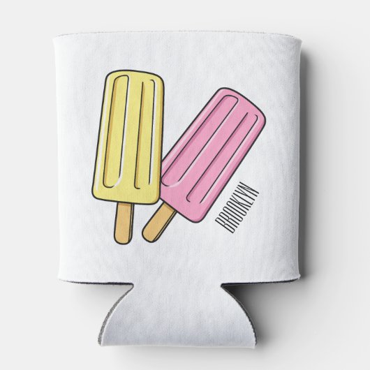Ice pop cartoon illustratie blikjeskoeler (Achterkant)