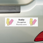 Ice pop cartoon illustratie bumpersticker (Op auto)