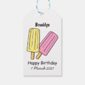 Ice pop cartoon illustratie cadeaulabel (Achterkant)