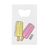 Ice pop cartoon illustratie creditkaart flessenopener (Voorkant)