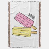 Ice pop cartoon illustratie deken (Voorkant Verticaal)