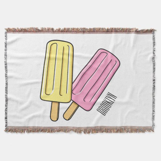 Ice pop cartoon illustratie deken (Voorkant)
