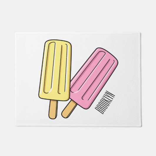 Ice pop cartoon illustratie deurmat (Voorkant)
