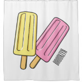 Ice pop cartoon illustratie douchegordijn (Voorkant)