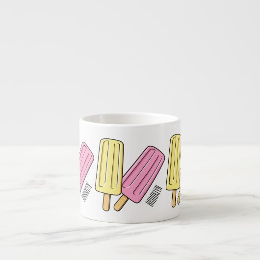 Ice pop cartoon illustratie espresso kop (Voorkant)