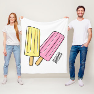 Ice pop cartoon illustratie fleece deken