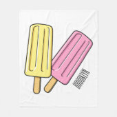 Ice pop cartoon illustratie fleece deken (Voorkant)